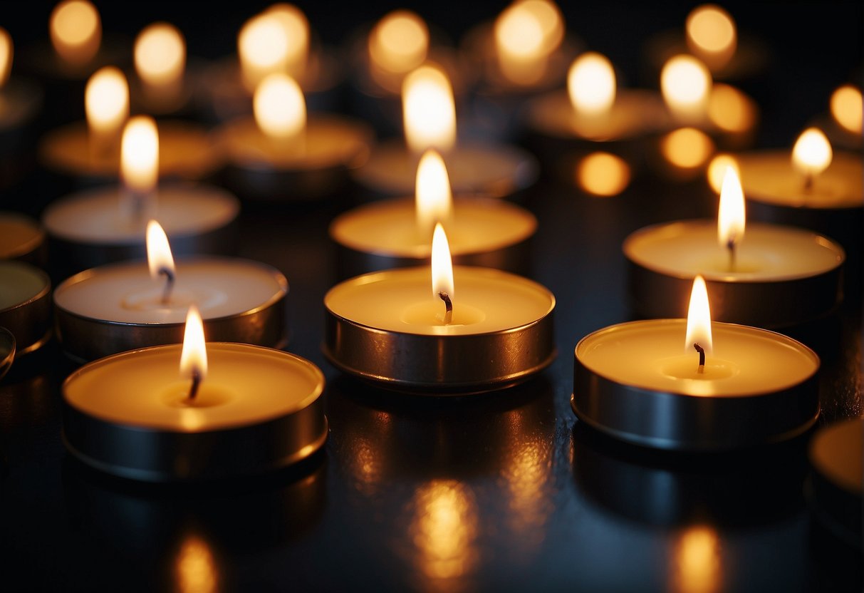 Candles arranged in a circle, emitting a warm glow. A sense of peace and acceptance fills the air